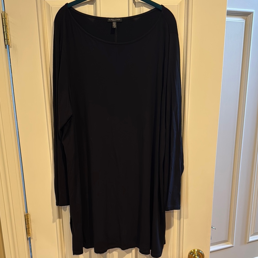 Eileen Fisher Black Tunic Top